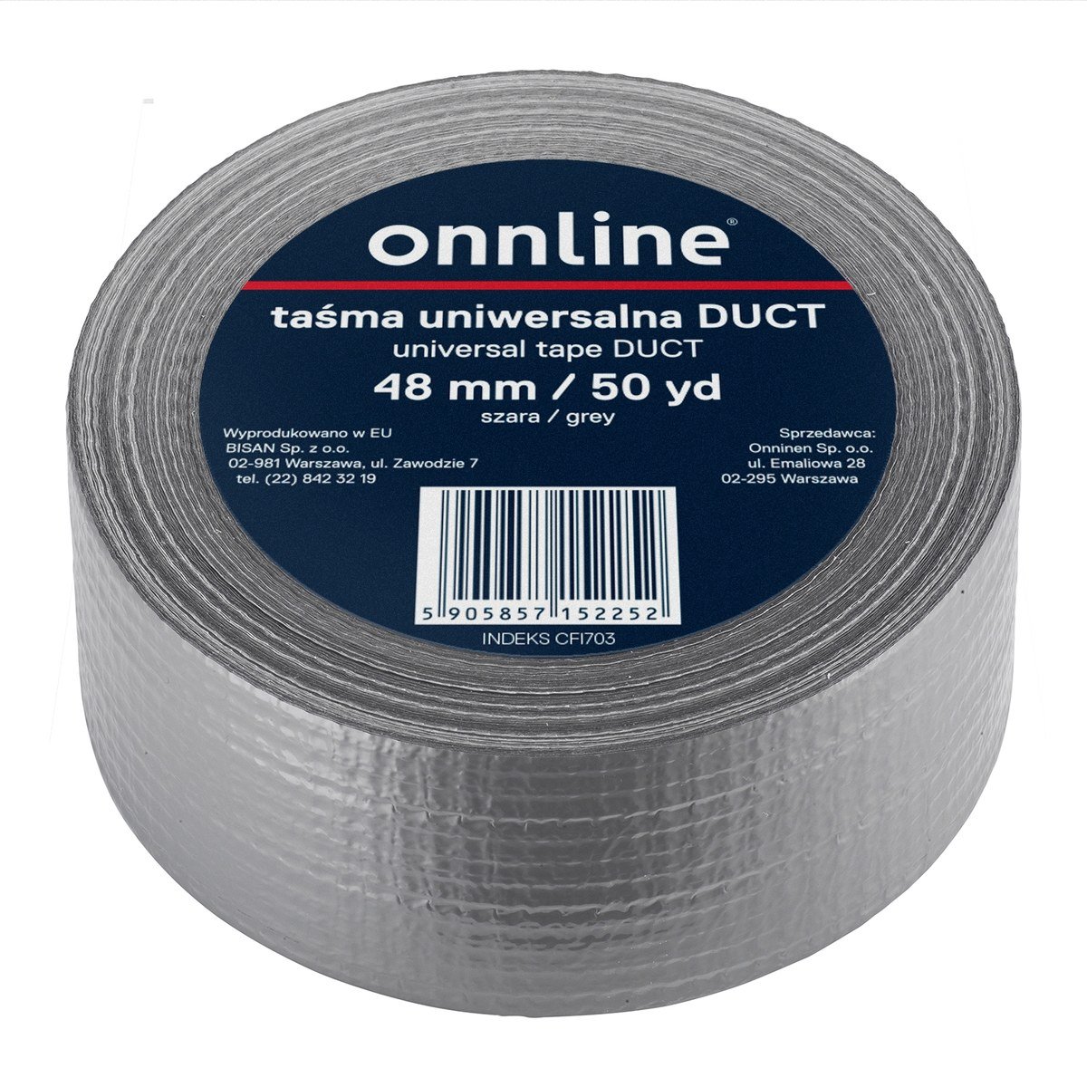 Taśma ONNLINE do otulin DUCT 48mm 50YD szara Inna marka Sklep EMPIK