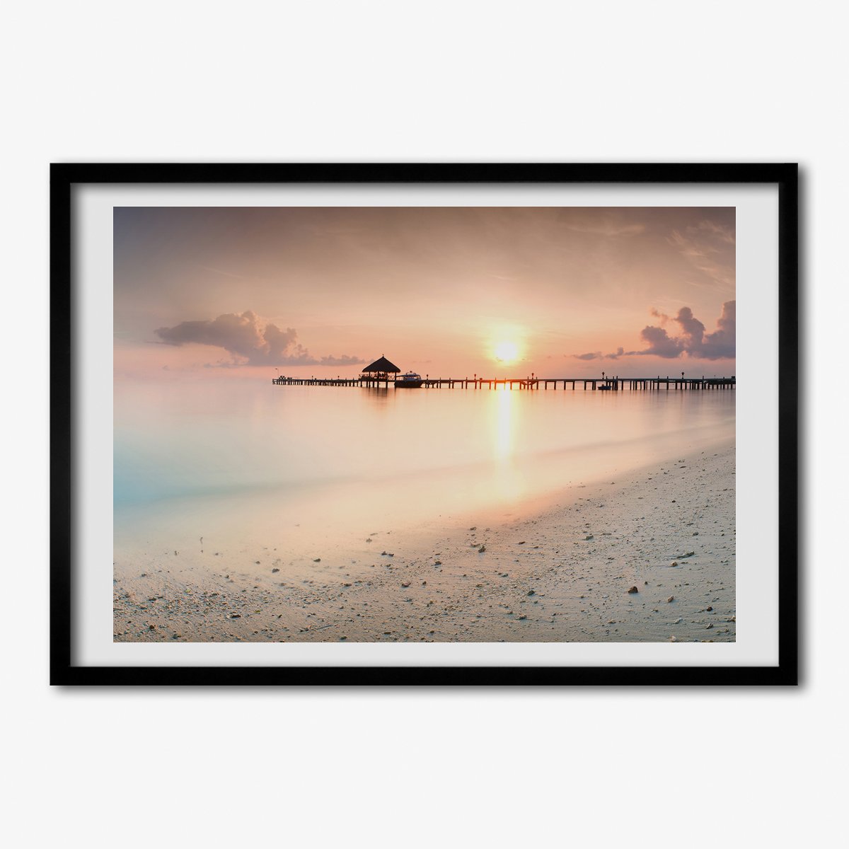 Tulup Ścienny foto obraz z ramą Plaża Malediwy 70x50 cm Tulup