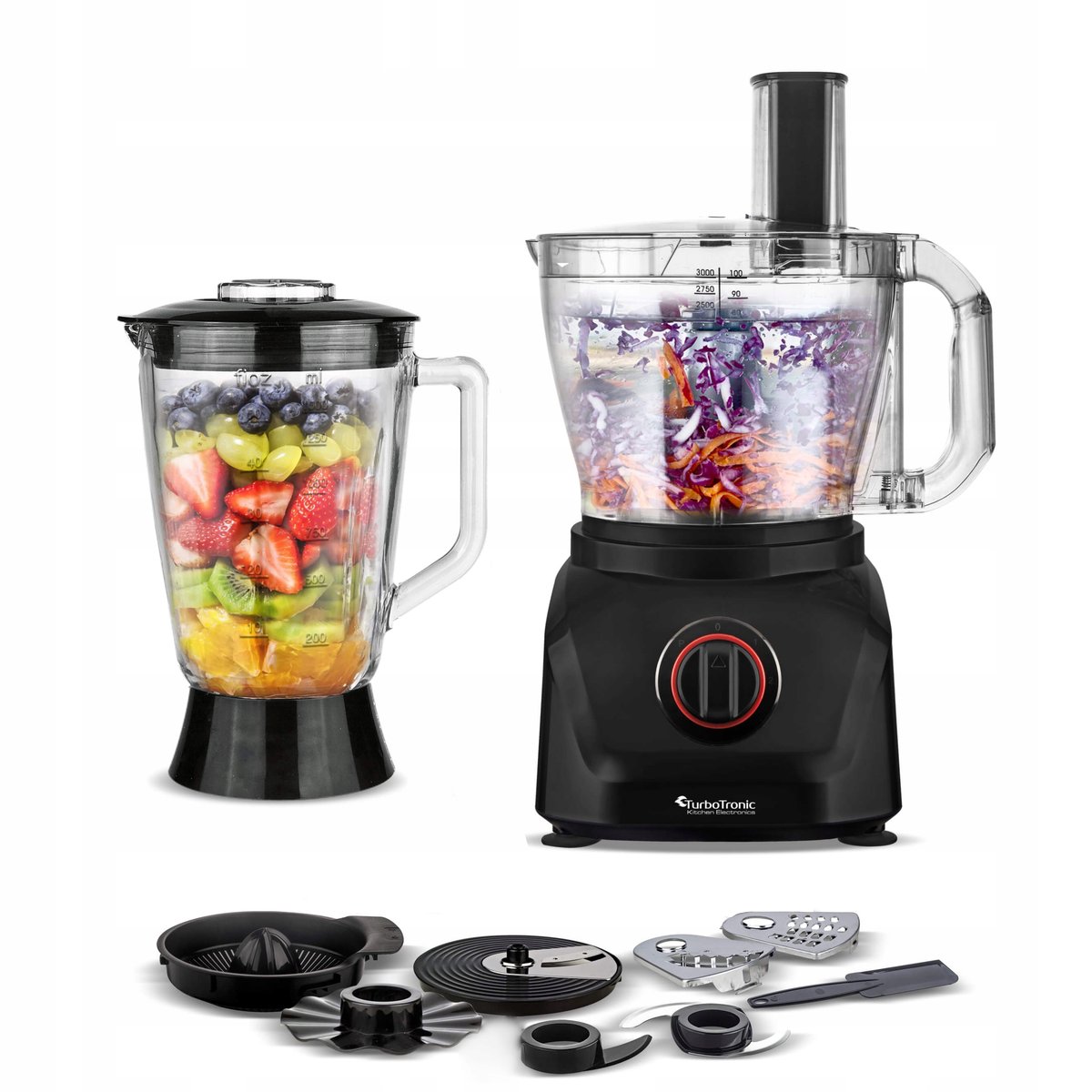 Turbotronic Blender Mikser Wielofunkcyjny Turbotronic Czarny W