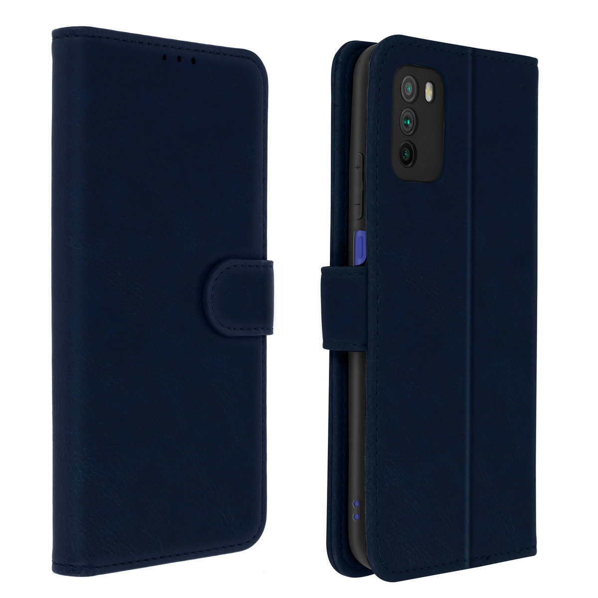 Tylna Obudowa Xiaomi Poco M Full Function Wallet Niebieski Avizar