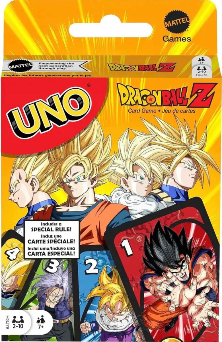 Uno Dragon Ball Z Gra Karciana Zestaw Karty Do Gry Rodzinna Zabawa Goku