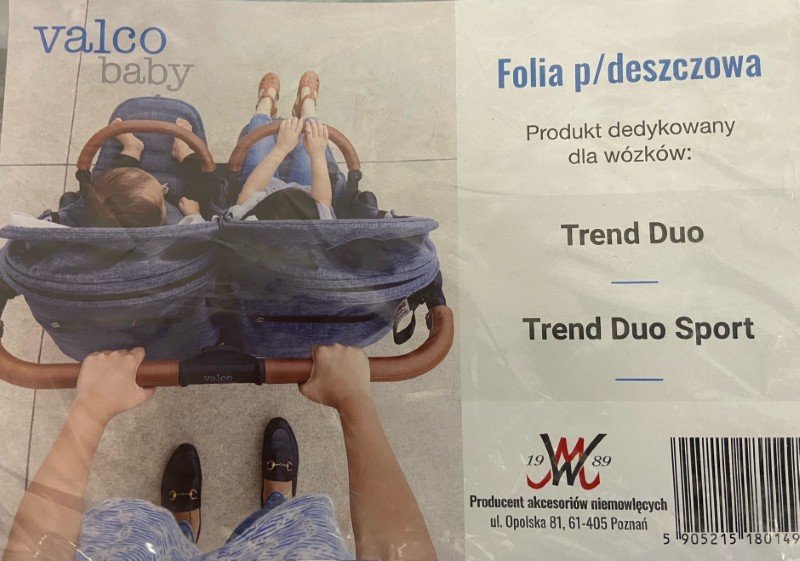 Valco Baby Folia Przeciwdeszczowa Trend Duo Trend Duo Sport Valco