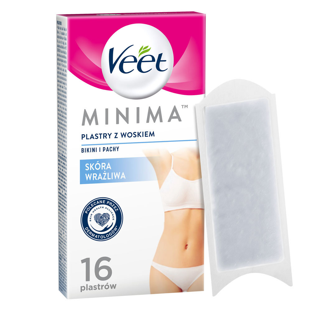 Veet Minima Plastry z woskiem do depilacji bikini i pachy skóra