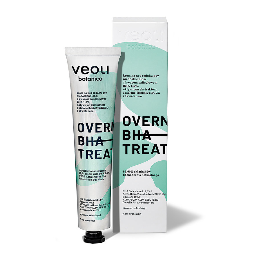 Veoli Botanica OVERNIGHT BHA TREATMENT Krem na noc redukujący