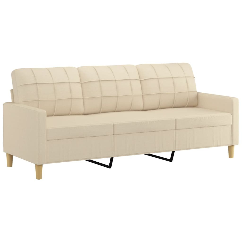 Vidaxl Osobowa Sofa Kremowa Cm Tapicerowana Tkanin Vidaxl