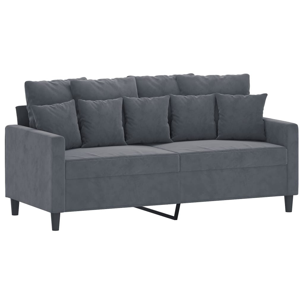 Vidaxl Sofa Osobowa Ciemnoszary Cm Tapicerowana Aksamitem