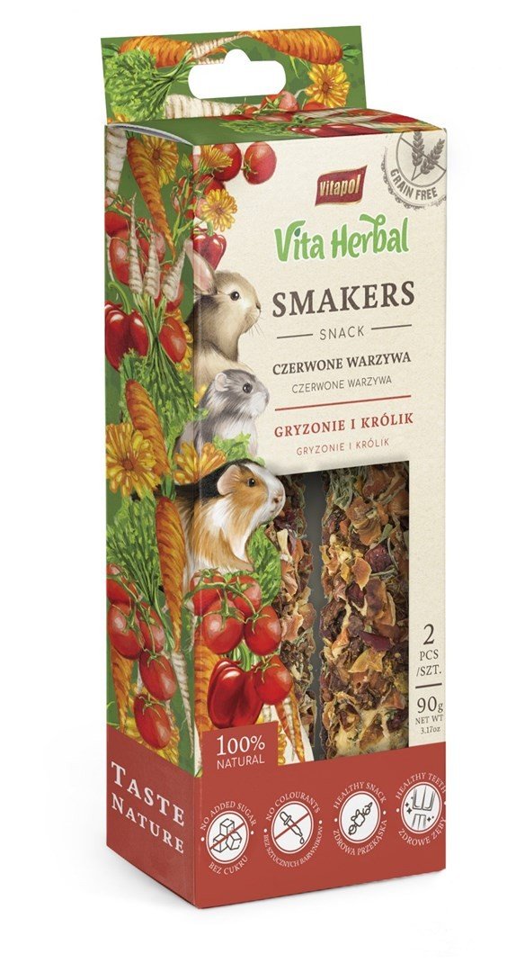 Vita Herbal Smakers Czerwone Warzywa Dla Gryzoni I Kr Lika Op Szt