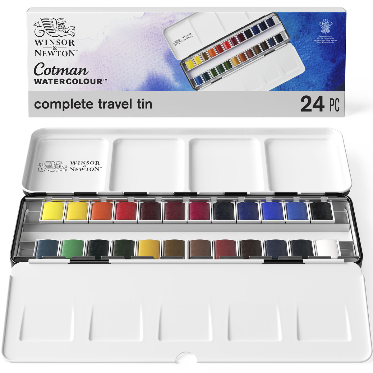 Winsor Newton Cotman Metal Sketch Box Zestaw Farb Akwarelowych