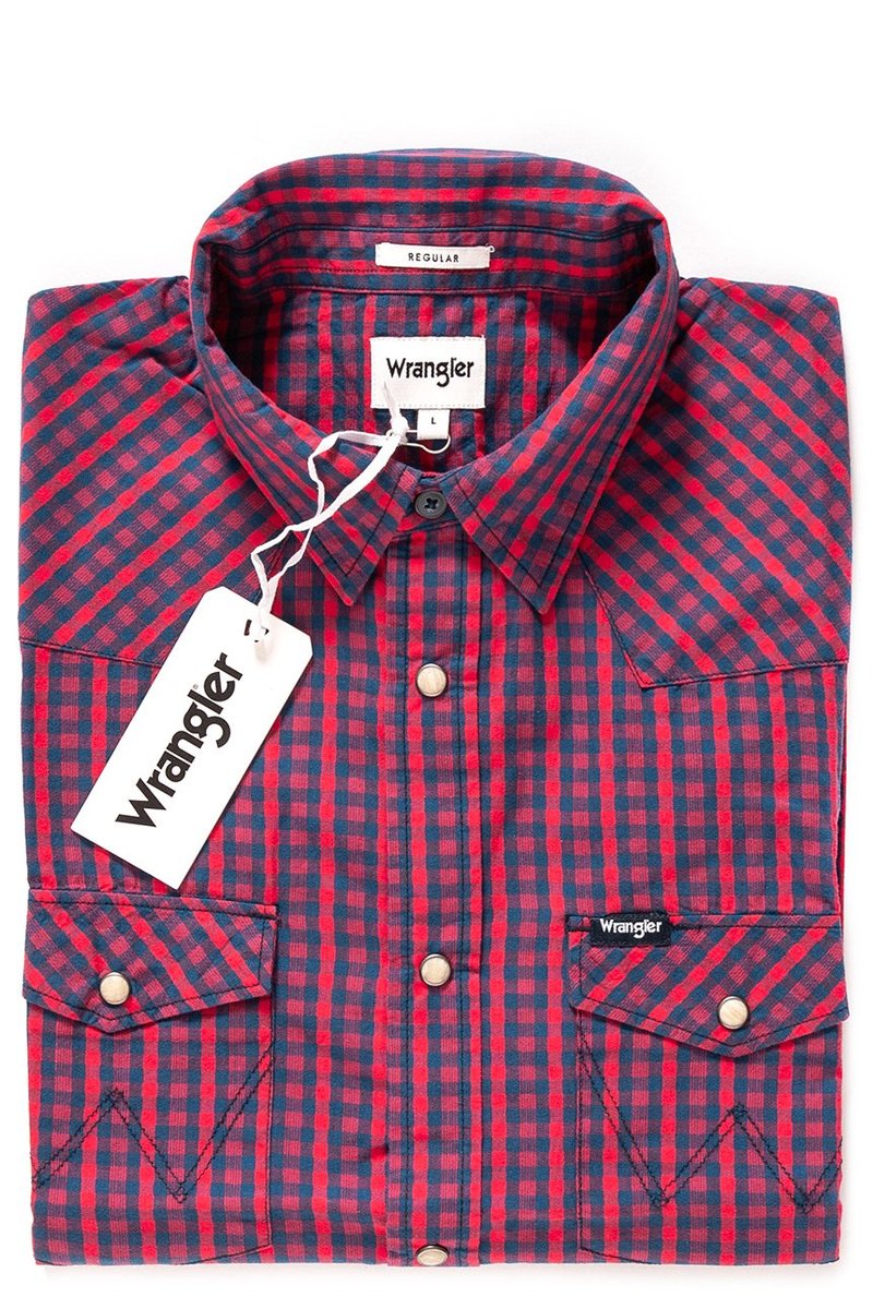 Wrangler Ss Western Shirt High Koszula Męska Risk Red W5A244M1P S