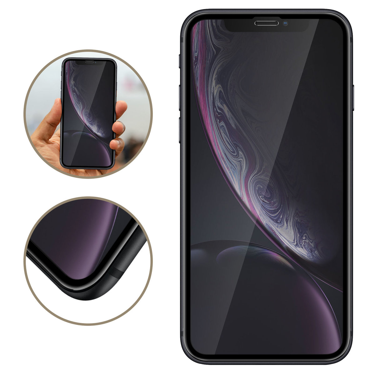 Zabezpieczenie Ekranu Ze Szk A Hartowanego Do Apple Iphone Xr Kolorowe