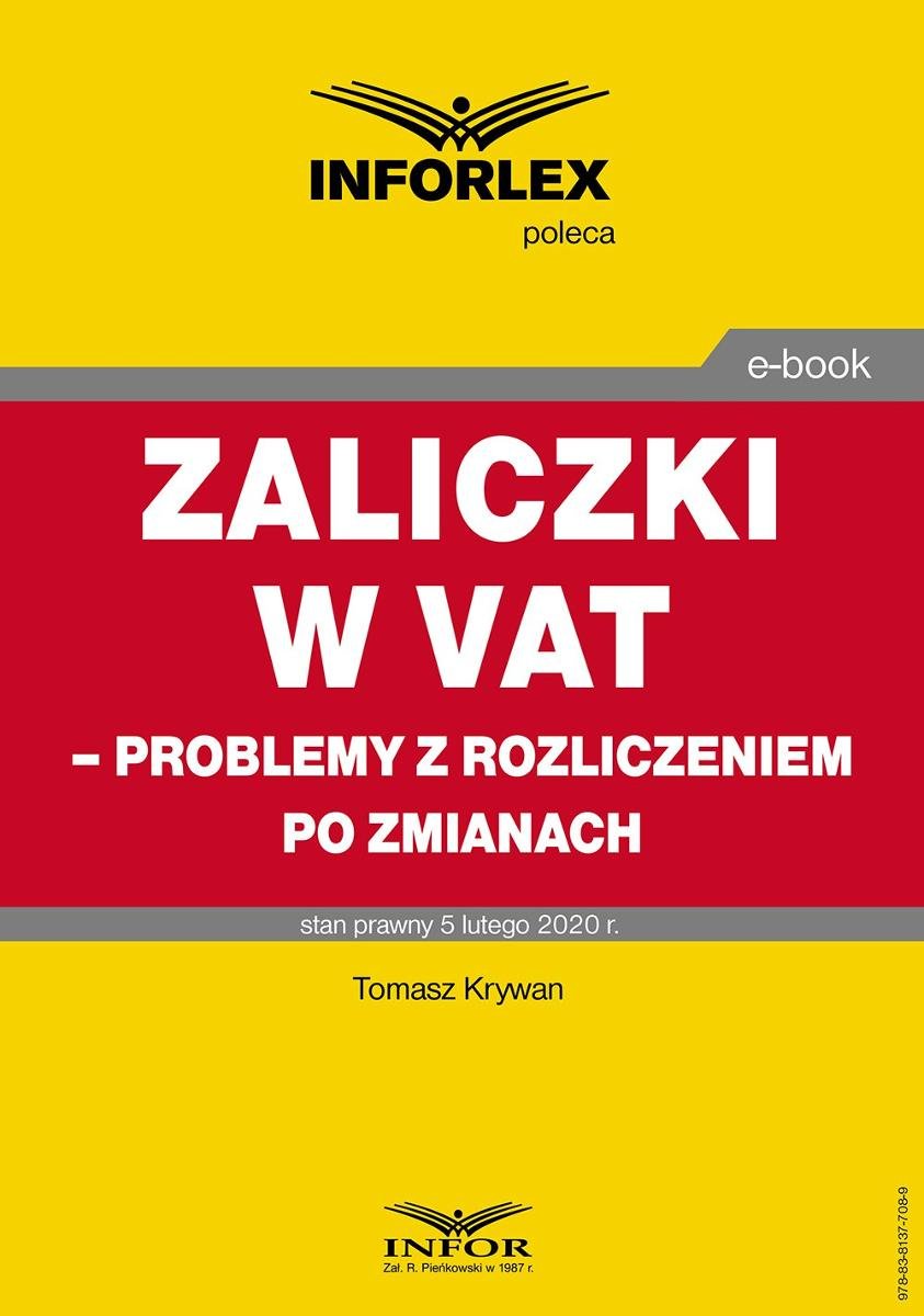 Zaliczki W Vat Problemy Z Rozliczeniem Po Zmianach Ebook Pdf