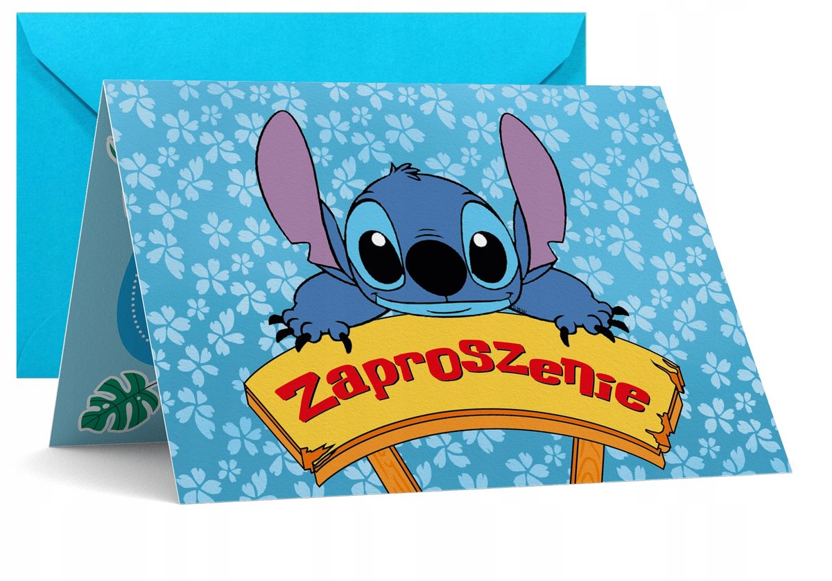 ZAPROSZENIE URODZINOWE LILO STITCH ZAPROSZENIA KOPERTA Dodo Sklep