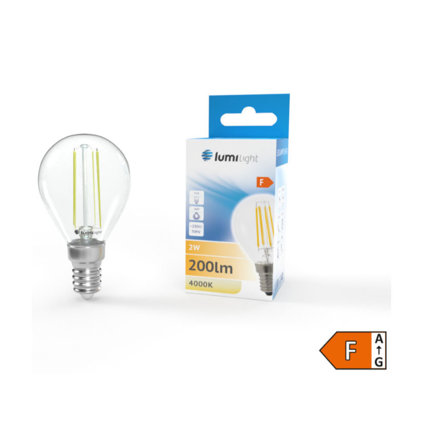 Żarówka Led E14 2W Filament Ozdobna B Neutralna Lumilight Sklep