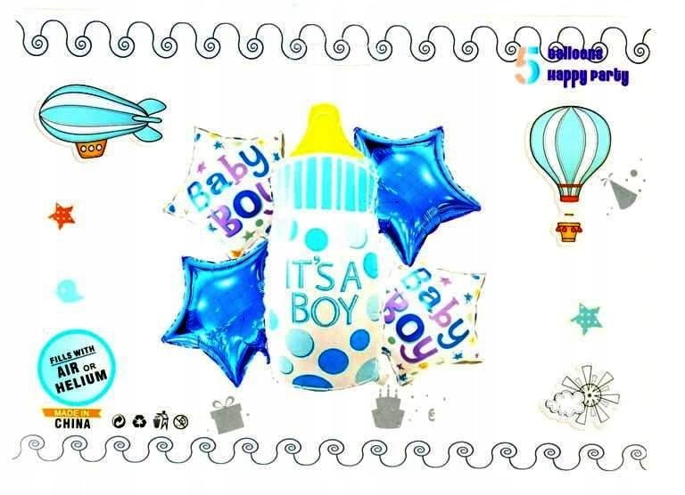 Zestaw Baby Shower Balony Narodziny Dziecka Boy Inna Marka