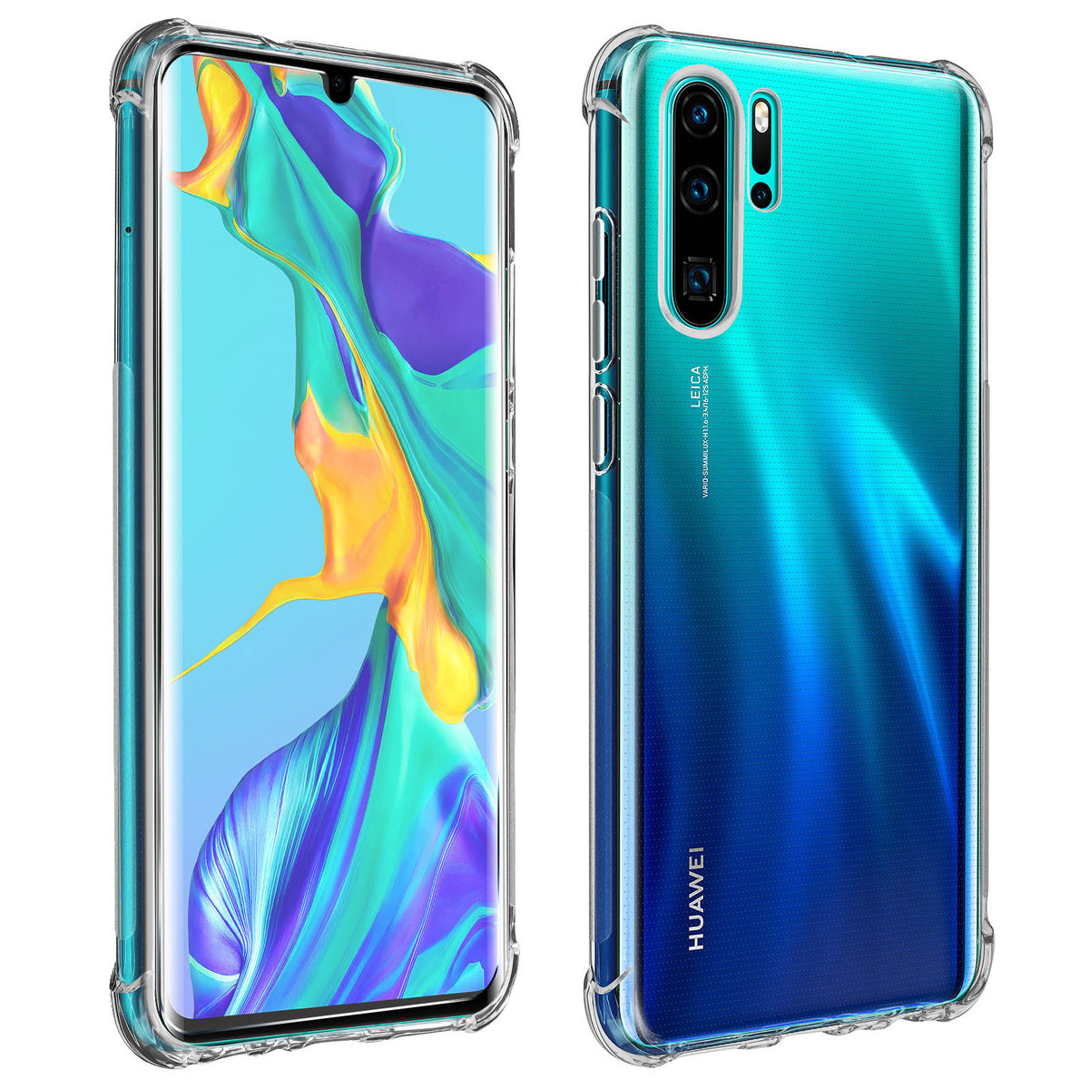 Zestaw ochronny do Huawei P30 Pro Elastyczny pokrowiec i folia ze szkła