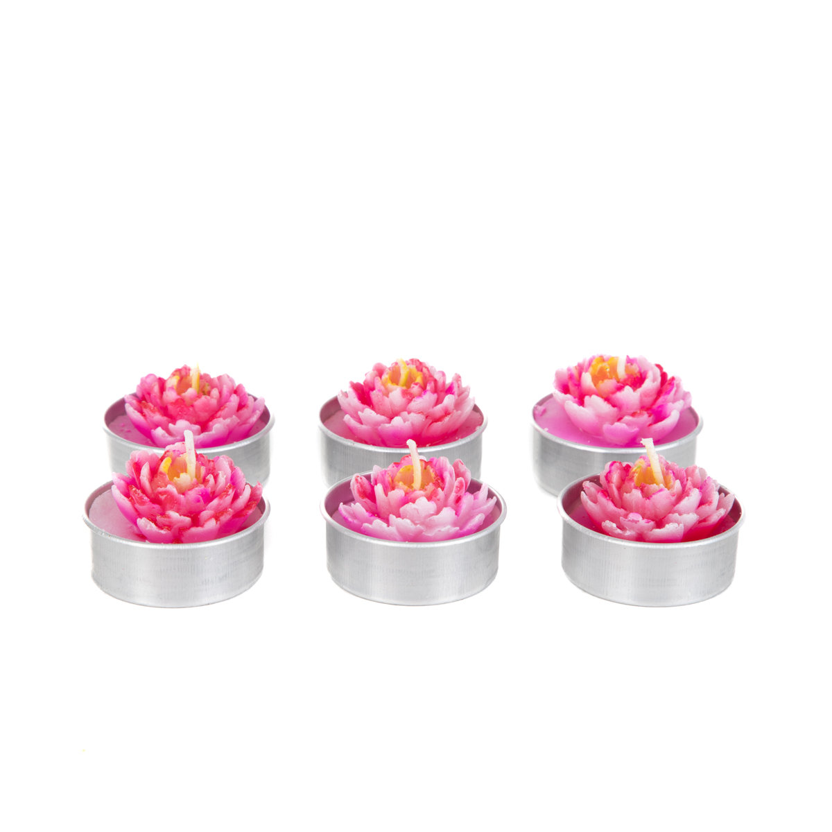 Zestaw świec tealight FLORAL AURA 6 szt Kwiaty różowe 117 G wiosna