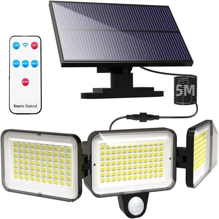 Zewnętrzna lampa solarna z czujnikiem ruchu 224 LED IP65 Wodoodporna 3