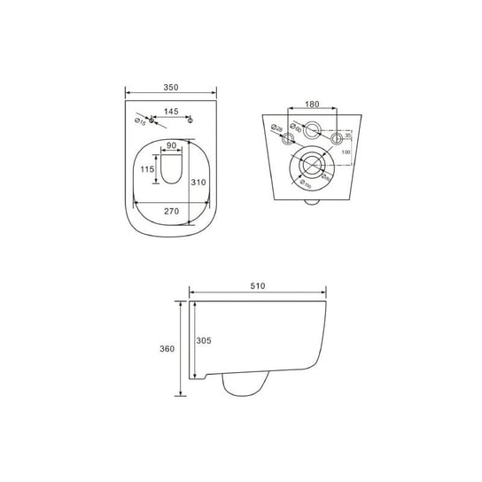 Miska Wc Rimless Z Desk Wolnoopadaj C Slim Mexen Margo Bia A Mexen