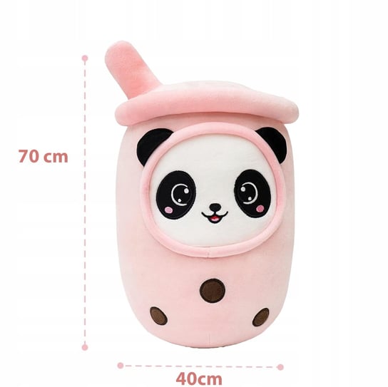 Maskotka Pluszak Poduszka 70 Cm Duża Pluszowa Panda Bubble Tea Kawaii