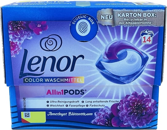 Lenor All in 1 Color Amethyst Box kapsułki do prania 14p 333g Lenor