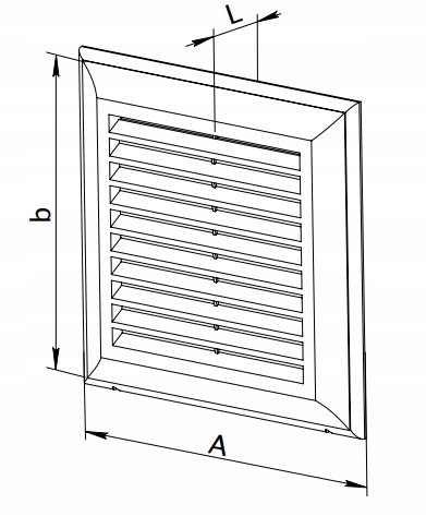 Kratka Wentylacyjna Kwadratowa Bia A X Mm X Cm Bia A Abs Vents