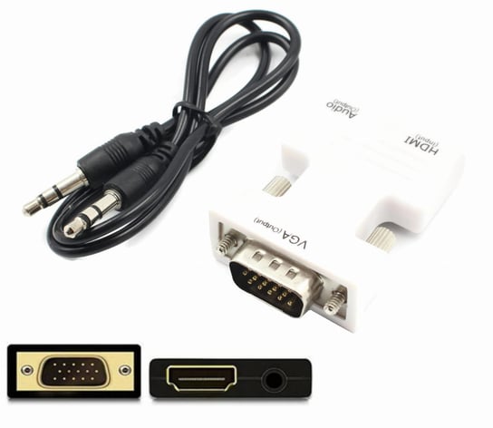 Adapter KONWERTER obrazu sygnału z HDMI na do VGA męskie Inna marka