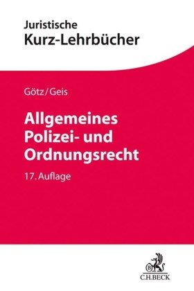 Allgemeines Polizei Und Ordnungsrecht Beck Juristischer Verlag