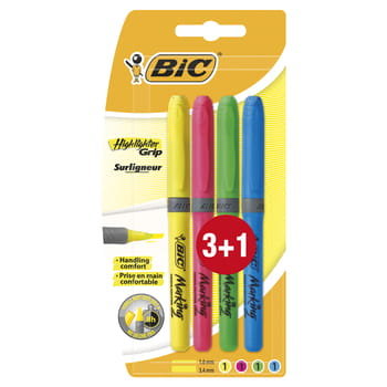 Bic Highlighter Grip Zakreślacz Miks Kolorów Blister 3 1 Inna marka