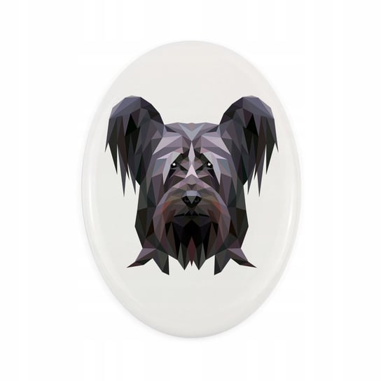 Ceramiczna P Ytka Skye Terrier Pies Geometryczny Inna Marka