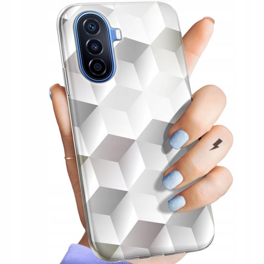 Etui Do Huawei Nova Y70 Wzory 3D Geometryczne Iluzja Obudowa Pokrowiec