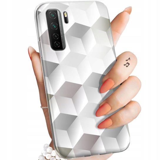 Etui Do Huawei P40 Lite 5G Wzory 3D Geometryczne Iluzja Obudowa