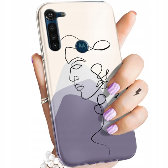 Etui Do Motorola Moto G8 Power Wzory Continuous Line Art Kreska Linie