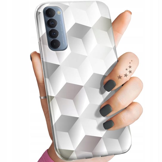 Etui Do Oppo Reno 4 Pro Wzory 3D Geometryczne Iluzja Obudowa Pokrowiec