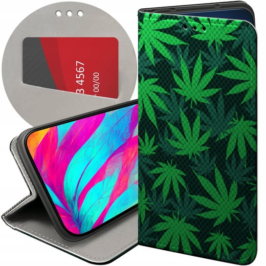 ETUI Z KLAPKĄ DO OPPO RENO 8T WZORY DLA PALACZY SMOKER WEED JOINT