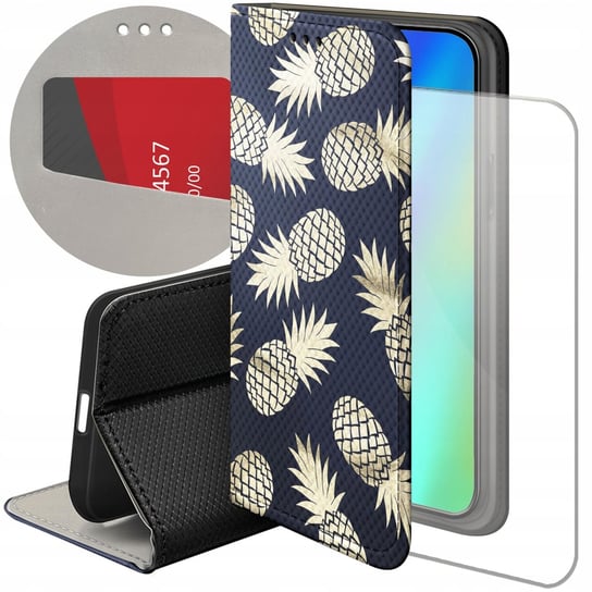 Etui Z Klapk Do Xiaomi Redmi Note G Wzory Ananas Owoce Egzotyczne