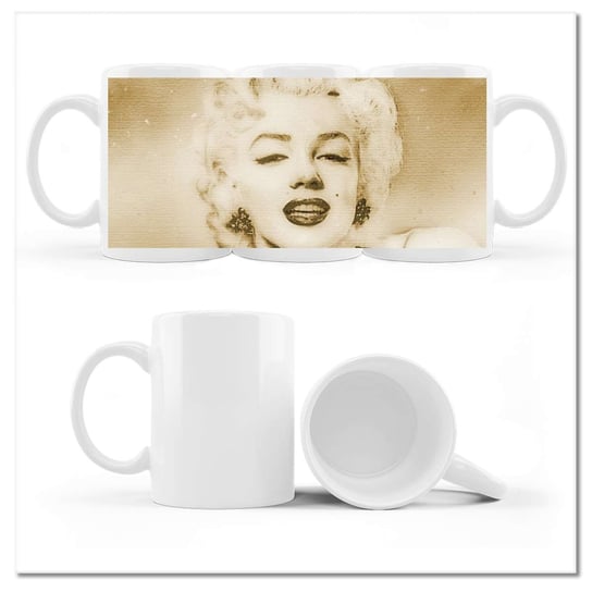 Kubek ceramiczny Marilyn Monroe 330 ml ZeSmakiem biały ZeSmakiem