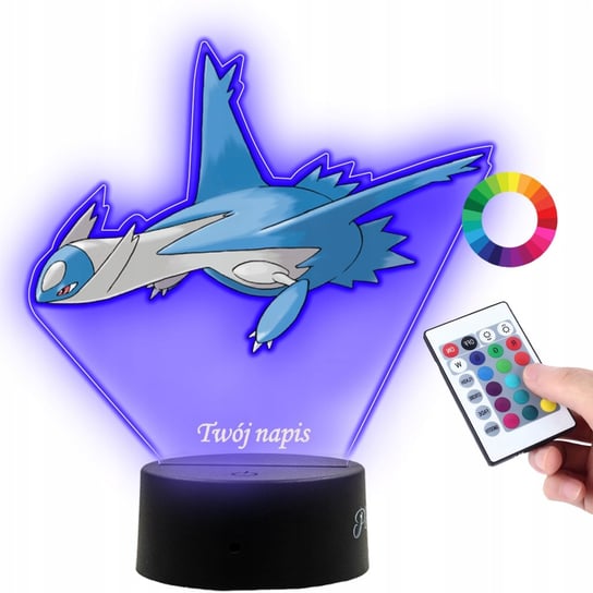 Lampka Na Biurko Statuetka Led Z Nadrukiem Uv Pokemon Latios Na Prezent