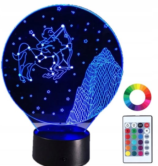 Lampka Nocna LED 3D Strzelec Znak Zodiaku Plexido Sklep EMPIK