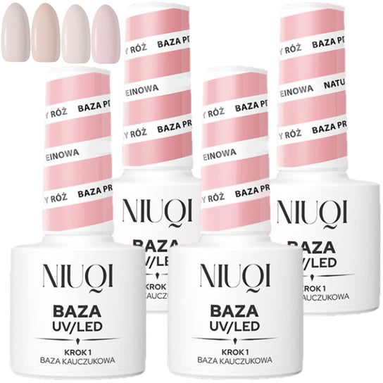 Niuqi Baza Proteinowa Kauczukowa W Keratin Uv Led X Ml Mix Nude