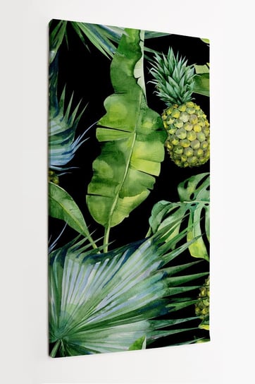 Obraz na płótnie HOMEPRINT tropikalne liście ananas monstera liście