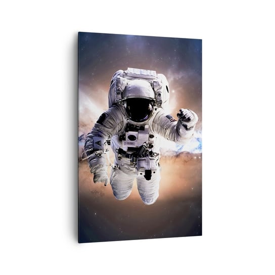 Obraz na płótnie Pozdrowienia z kosmosu 80x120cm Astronauta