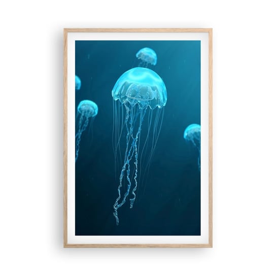 Obraz Plakat Oceaniczny Taniec 61x91cm Meduza Ocean Woda Foto