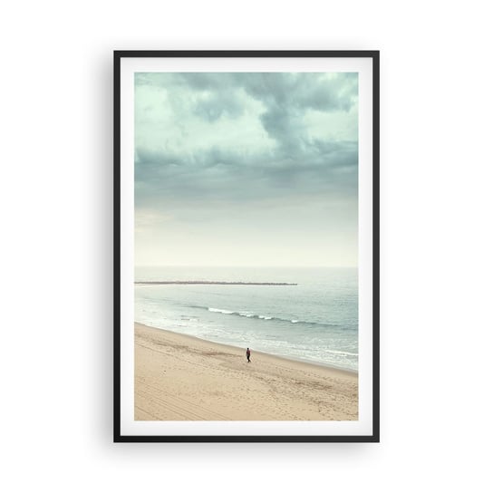 Obraz Plakat w poszukiwaniu spokoju 61x91cm Morze Plaża Spacer