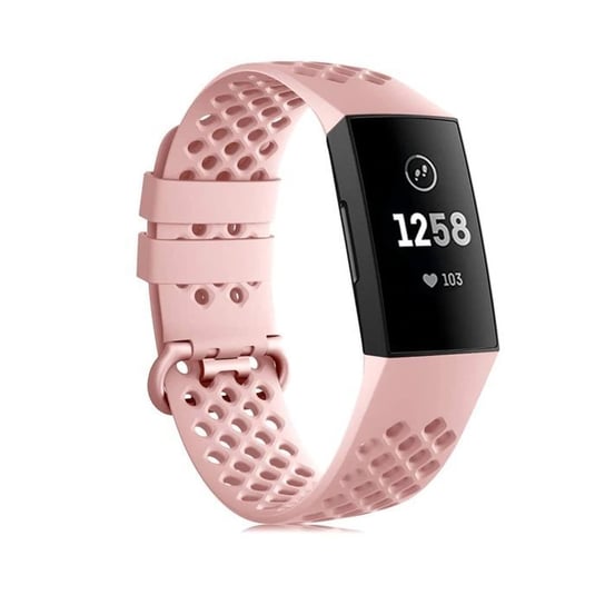 Opaska Pasek Bransoleta Dotsband Fitbit Charge 3 4 Pudrowa