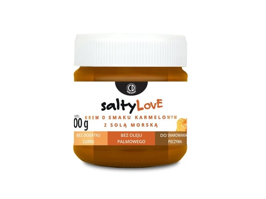 saltyLove krem o smaku karmelowym z solą morską 200g bez dodatku