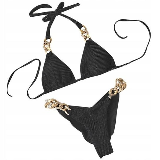 Str J K Pielowy Bikini Welur Velvet Sexy Czarny M Bez Marki Moda