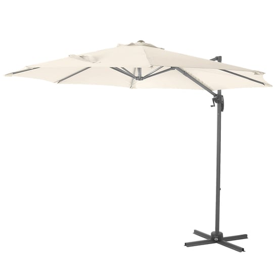 SVITA Parasol 3m Aluminiowy Obrotowy Parasol Ogrodowy Tarasowy Beżowy