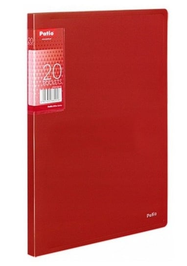 Teczka A4 Z 20 Koszulkami Clear Book Prążki Patio Czerwony Patio