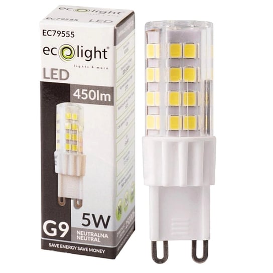 Żarówka Led G9 5W 40W Kapsułka 4000K Barwa Neutralna Ecolight