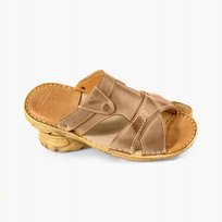 015 Polskie klapki i sandały w jednym męskie skórzane MAXIMUS oliwka 44